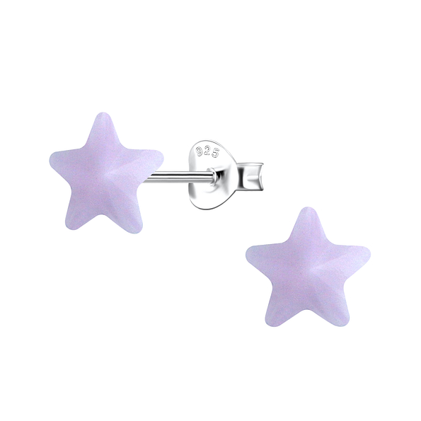 Wholesale Sterling Silver Ear Studs with Resin Star - JD23726