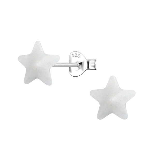 Wholesale Sterling Silver Ear Studs with Resin Star - JD23727