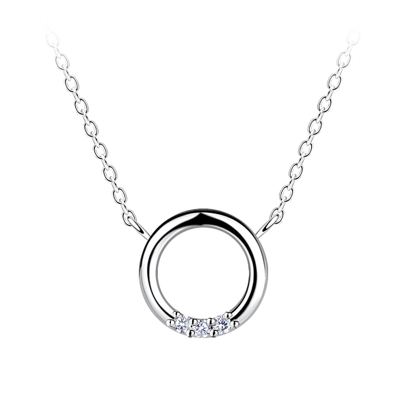 Wholesale Sterling Silver Circle Necklace - JD24165