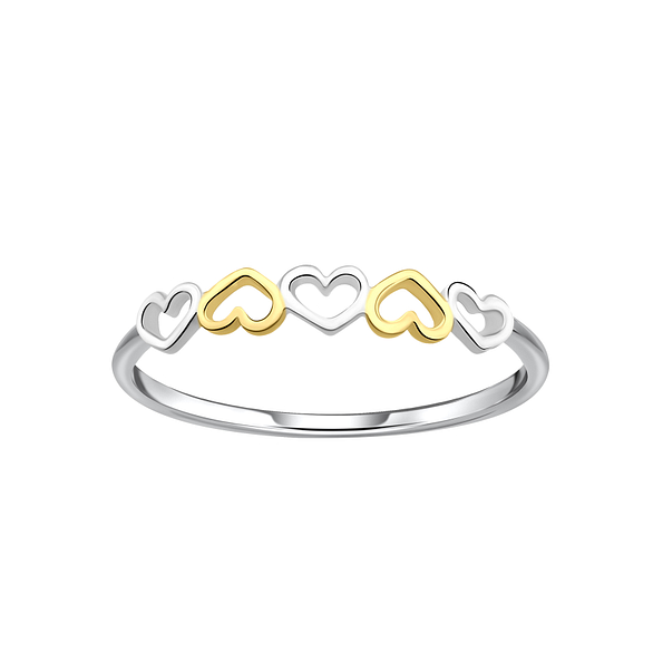 Wholesale Sterling Silver Hearts Ring - JD24364