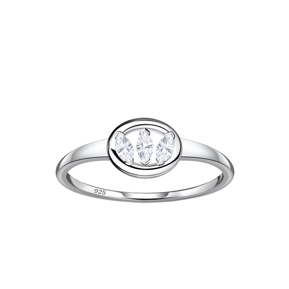 Wholesale Sterling Silver Oval Ring - JD24109 Wholesale Sterling Silver Oval Ring - JD24109