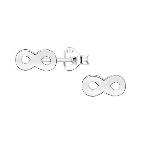 Wholesale Sterling Silver Infinity Ear Studs - JD24461