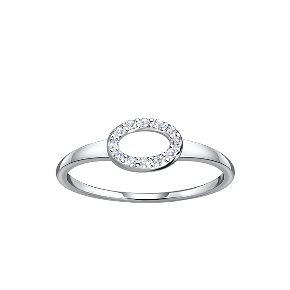 Wholesale Sterling Silver Oval Ring - JD24099 Wholesale Sterling Silver Oval Ring - JD24099