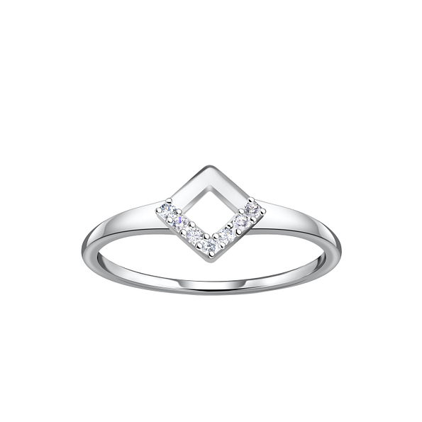 Wholesale Sterling Silver Square Ring - JD24104 Wholesale Sterling Silver Square Ring - JD24104