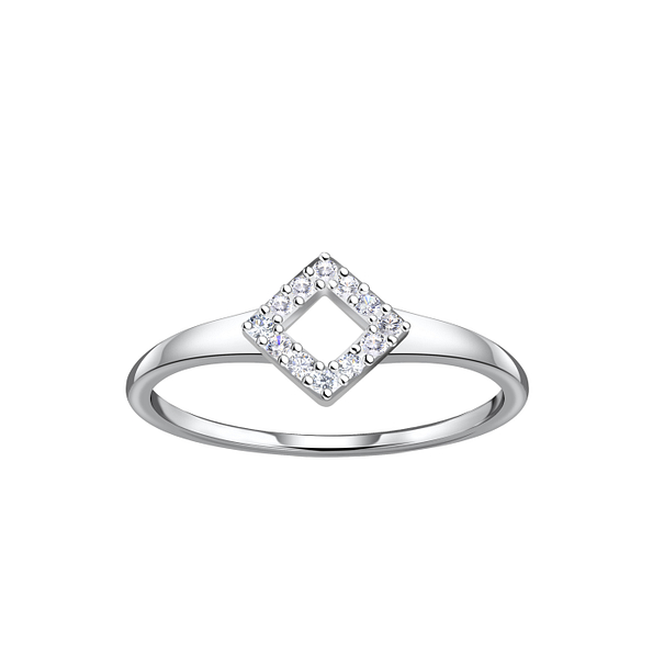 Wholesale Sterling Silver Square Ring - JD24105 Wholesale Sterling Silver Square Ring - JD24105