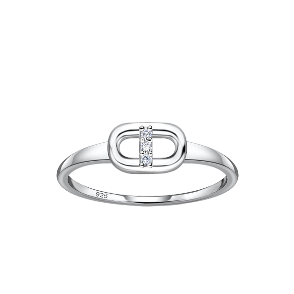 Wholesale Sterling Silver Oval Ring - JD24110 Wholesale Sterling Silver Oval Ring - JD24110