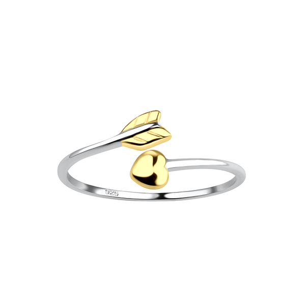Wholesale Sterling Silver Heart Arrow Ring - JD24516 Wholesale Sterling Silver Heart Arrow Ring - JD24516