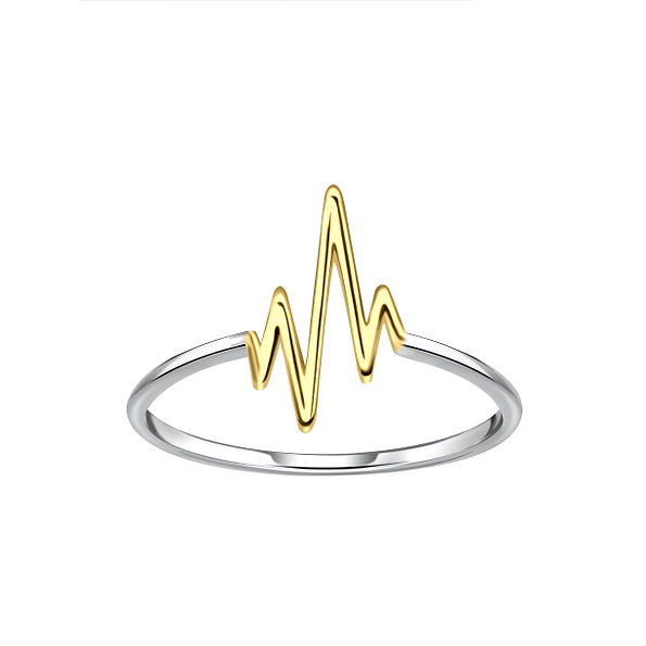 Wholesale Sterling Silver Heartbeat Ring - JD24523