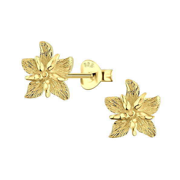 Wholesale Sterling Silver Flower Ear Studs - JD24216