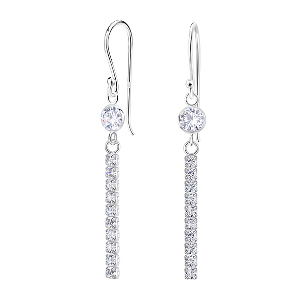 Wholesale Sterling Silver Bar Earrings - JD23251