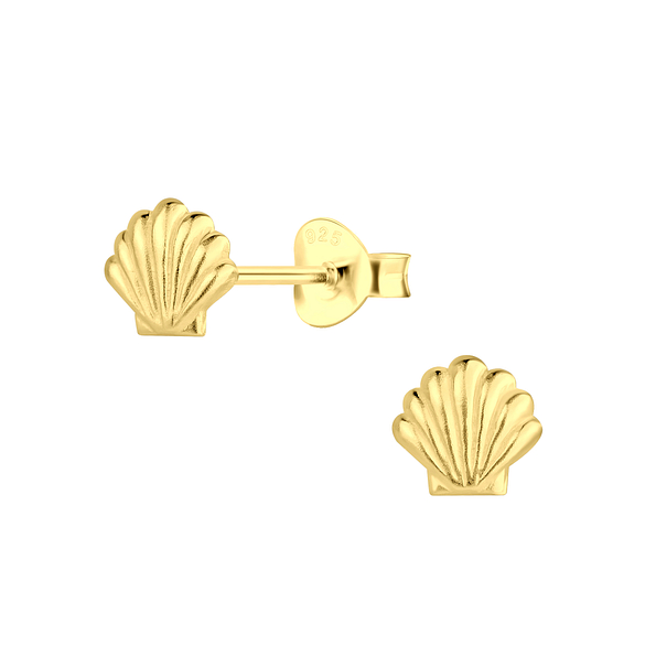 Wholesale Sterling Silver Shell Ear Studs - JD22932