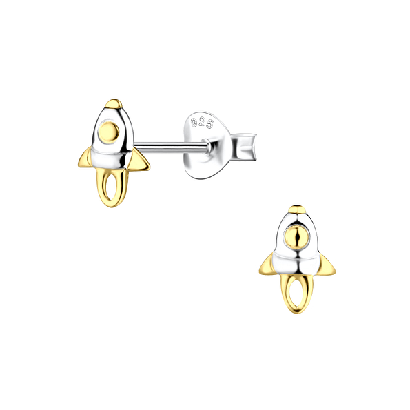 Wholesale Sterling Silver Rocket Ear Studs - JD24498 Wholesale Sterling Silver Rocket Ear Studs - JD24498