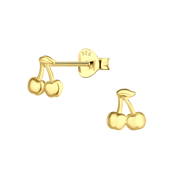 Wholesale Sterling Silver Cherry Ear Studs - JD24032