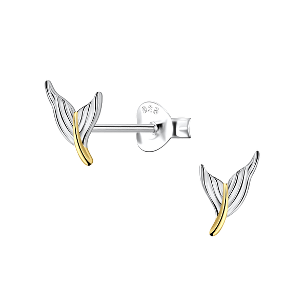 Wholesale Sterling Silver Mermid Tail Ear Studs - JD24503