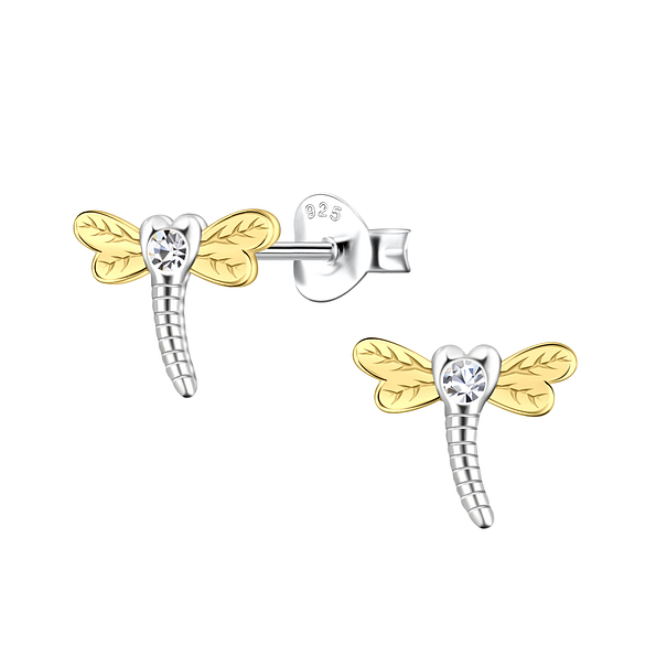 Wholesale Sterling Silver Dragonfly Stud Earring - JD24506