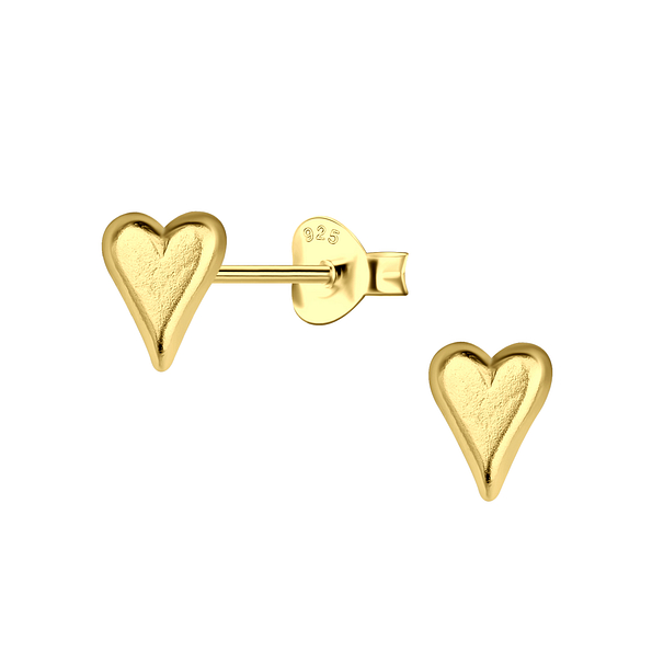 Wholesale Sterling Silver Heart Ear Studs - JD24294