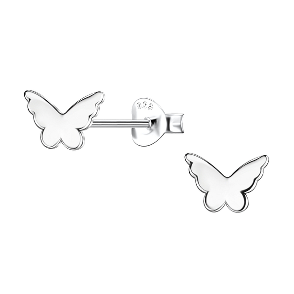 Wholesale Sterling Silver Butterfly Ear Studs  - JD24218