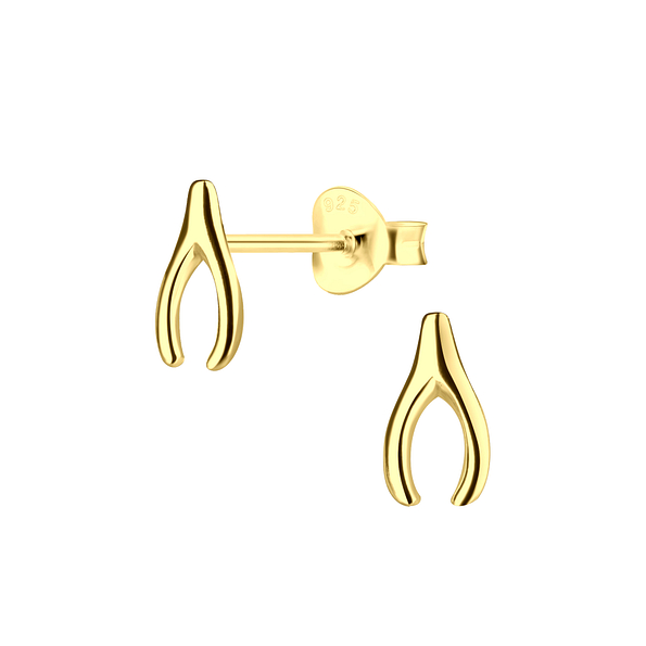 Wholesale Sterling Silver Wishbone Ear Studs - JD24033