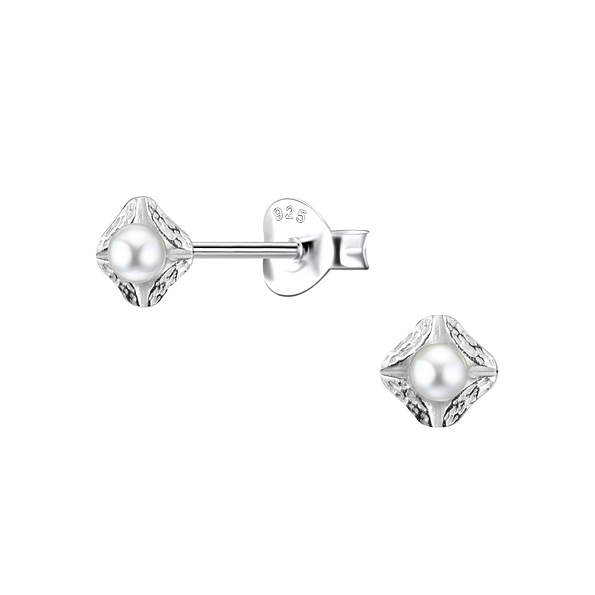 Wholesale Sterling Silver Geometric Ear Studs - JD23301