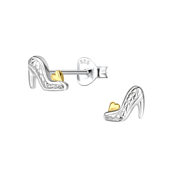 Wholesale Sterling Silver High Heels Ear Studs - JD24615 Wholesale Sterling Silver High Heels Ear Studs - JD24615