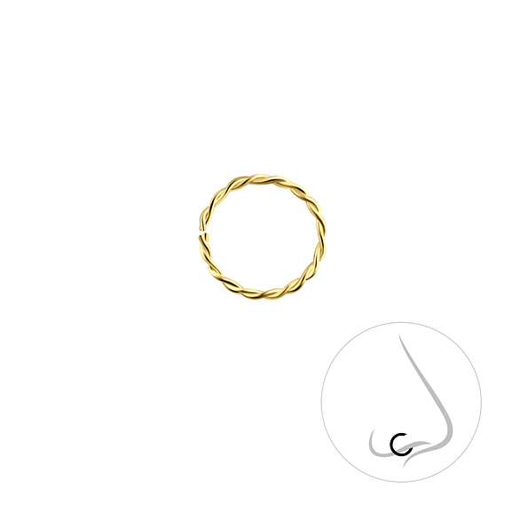 Wholesale 9.5mm Sterling Silver Twisted Continuous Ring - JD24264