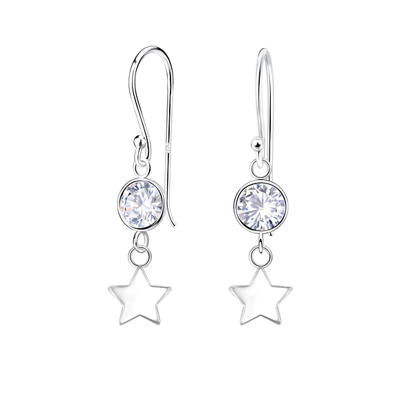 Wholesale Sterling Silver Star Earrings - JD23957