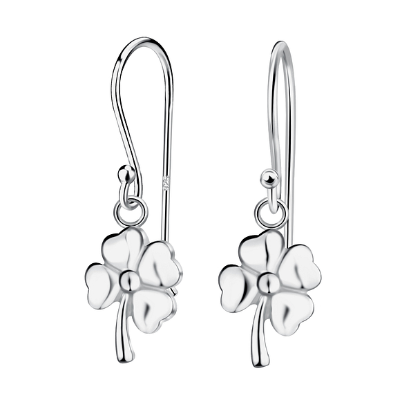 Wholesale Sterling Silver Clover Earrings - JD24013
