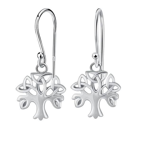 Wholesale Sterling Silver Celtic Tree Earrings - JD23955
