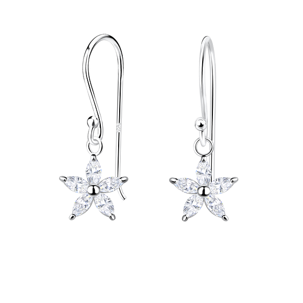 Wholesale Sterling Silver Flower Earrings - JD23562