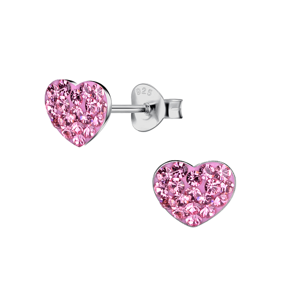 Wholesale Sterling Silver Heart Ear Studs - JD23952