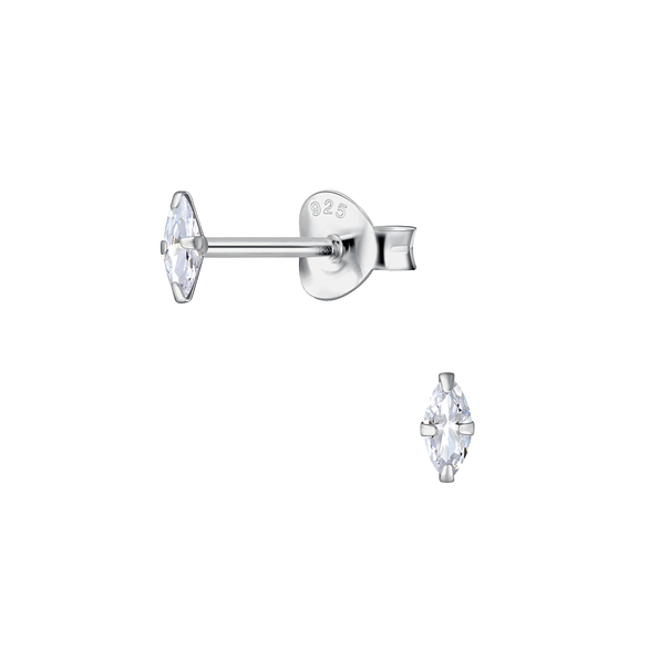 Wholesale 2x4mm Marquise Cubic Zirconia Ear Studs - JD23949 Wholesale 2x4mm Marquise Cubic Zirconia Ear Studs - JD23949