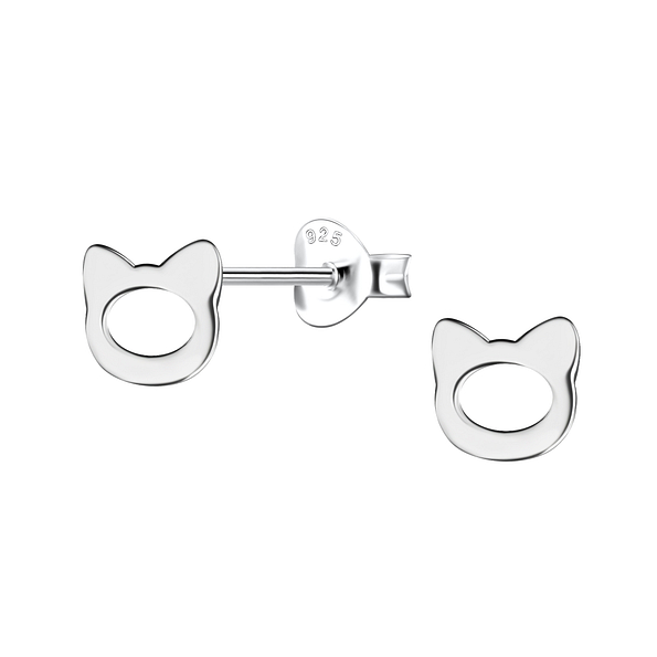 Wholesale Sterling Silver Cat Ear Studs - JD24459 Wholesale Sterling Silver Cat Ear Studs - JD24459