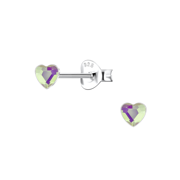 Wholesale 3mm Heart Sterling Silver Ear Studs - JD24728