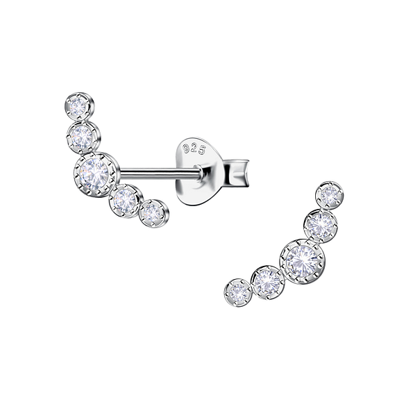 Wholesale Sterling Silver Geometric Ear Studs - JD23947