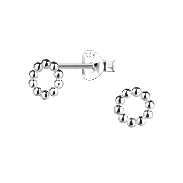 Wholesale Sterling Silver Ball Ear Studs  - JD25022