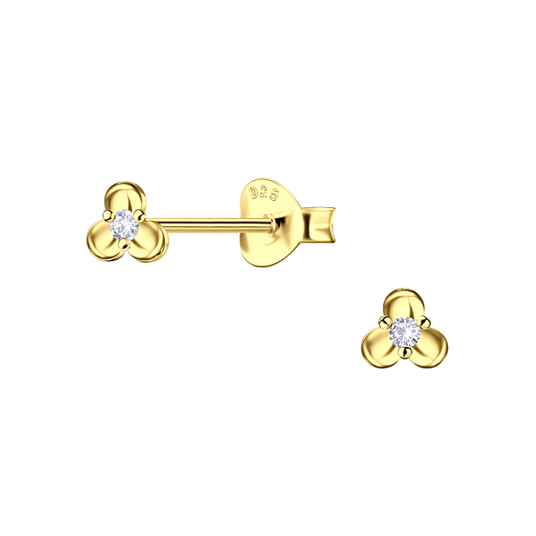 Wholesale Sterling Silver Flower Ear Studs - JD23517