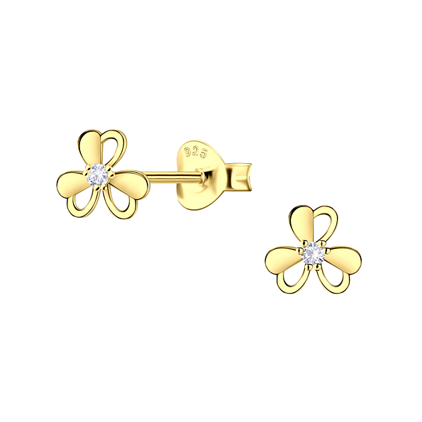 Wholesale Sterling Silver Flower Ear Studs - JD23518 Wholesale Sterling Silver Flower Ear Studs - JD23518