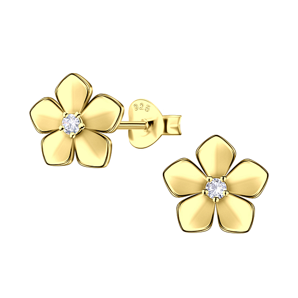 Wholesale Sterling Silver Flower Ear Studs - JD23520