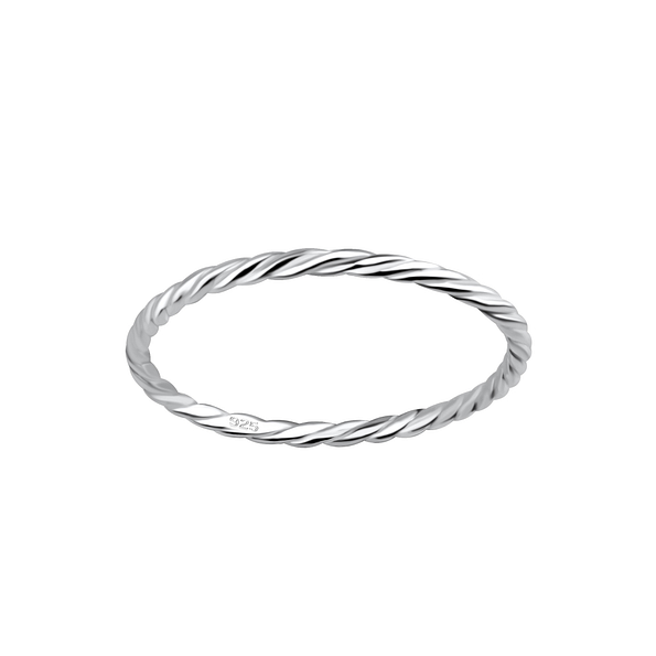 Wholesale Sterling Silver Twisted Ring - JD18092