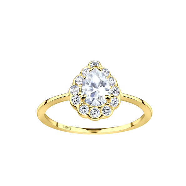 Wholesale Sterling Silver Pear Ring - JD25350 Wholesale Sterling Silver Pear Ring - JD25350