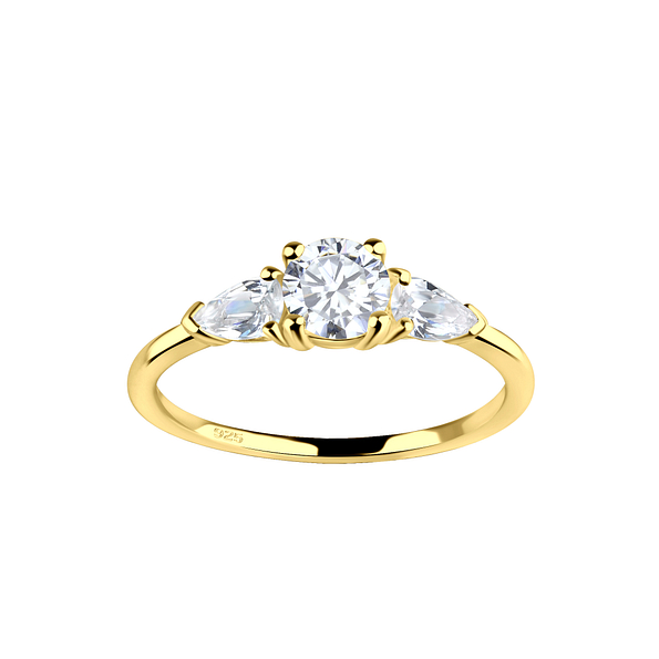 Wholesale Sterling Silver Three Stones Ring - JD25355 Wholesale Sterling Silver Three Stones Ring - JD25355