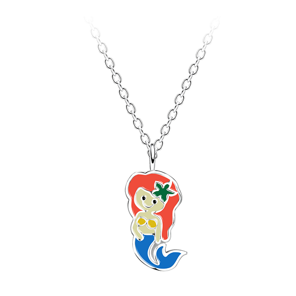 Wholesale Sterling Silver Mermaid Necklace - JD23113