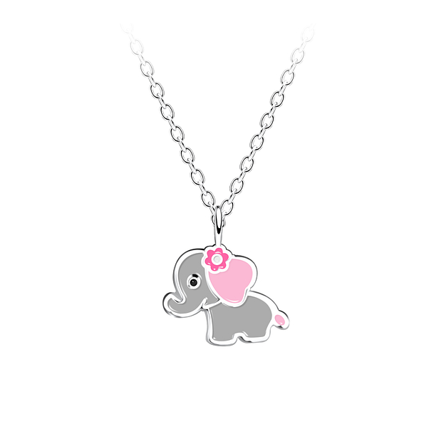 Wholesale Sterling Silver Elephant Necklace - JD23114 Wholesale Sterling Silver Elephant Necklace - JD23114