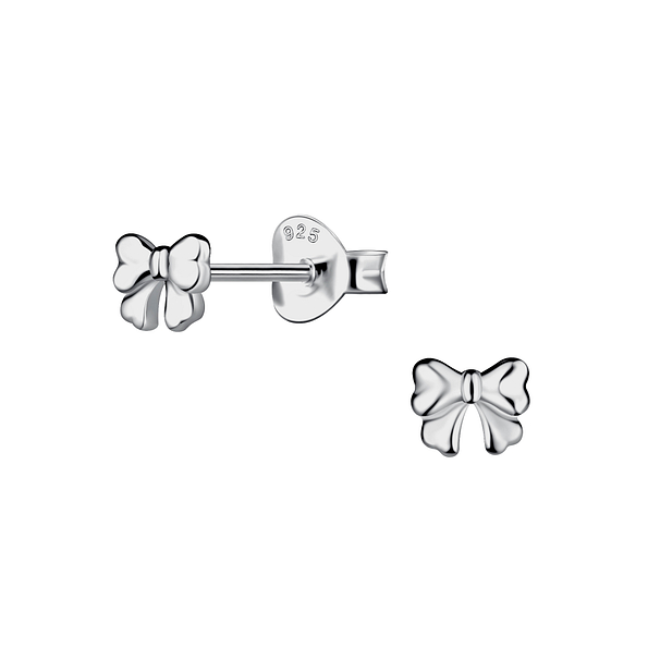 Wholesale Sterling Silver Bow Ear Studs - JD24067