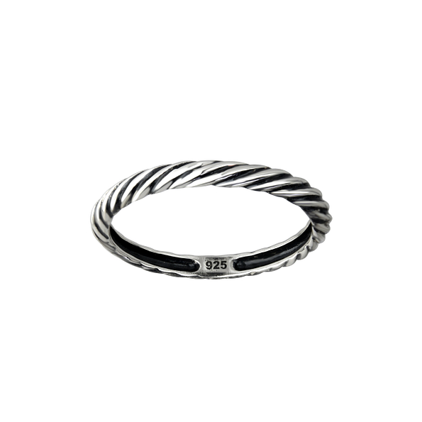 Wholesale Sterling Silver Twisted Ring - JD26094 Wholesale Sterling Silver Twisted Ring - JD26094