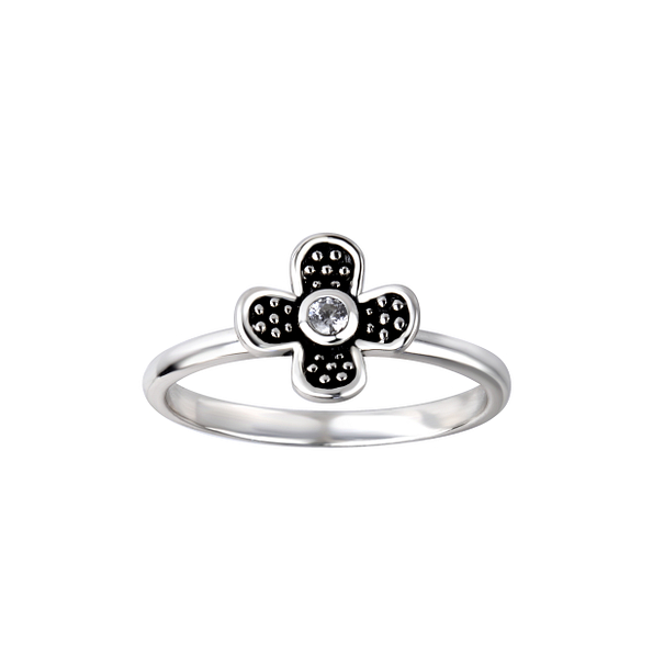 Wholesale Sterling Silver Flower Ring - JD26109 Wholesale Sterling Silver Flower Ring - JD26109