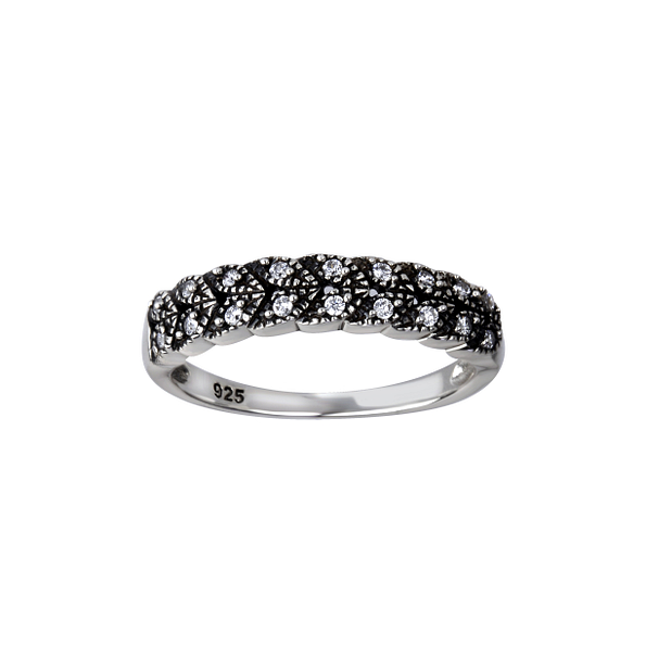 Wholesale Sterling Silver Patterned Ring - JD26111 Wholesale Sterling Silver Patterned Ring - JD26111