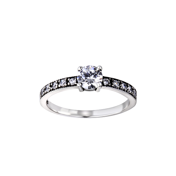 Wholesale Sterling Silver Solitaire Ring - JD26112 Wholesale Sterling Silver Solitaire Ring - JD26112