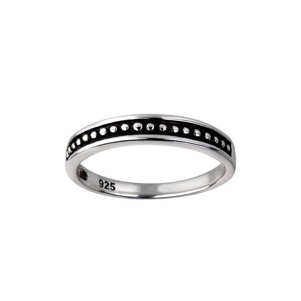 Wholesale Sterling Silver Patterned Band Ring - JD26125 Wholesale Sterling Silver Patterned Band Ring - JD26125