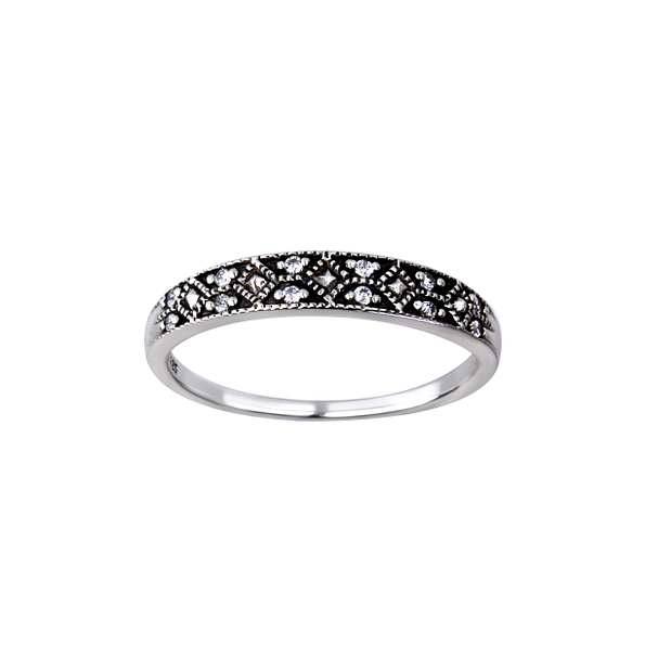 Wholesale Sterling Silver Patterned Ring - JD26130 Wholesale Sterling Silver Patterned Ring - JD26130
